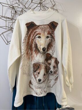 Vintage Collie Graphic Sweatshirt - Unbranded